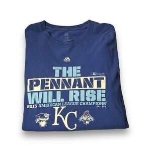 Hanes Blue and White Baseball Graphic Tshirt Size XL - "Malik"